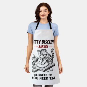 Kat koekjes bakkerij schort