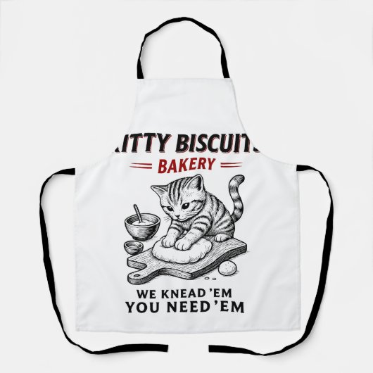 Kat koekjes bakkerij schort (Voorkant)
