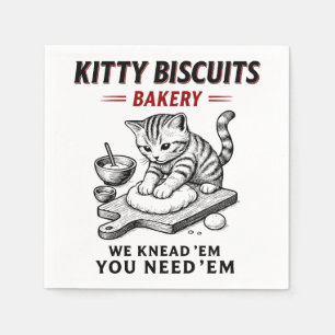 Kat koekjes bakkerij servet