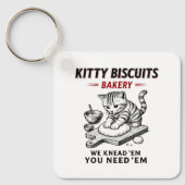 Kat koekjes bakkerij sleutelhanger (Voorkant)