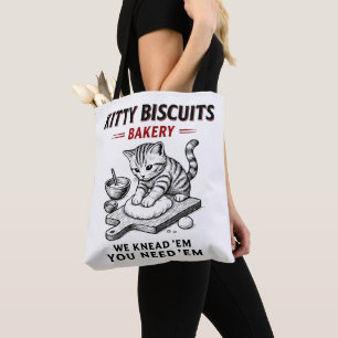 Kat koekjes bakkerij tote bag