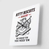 Kat koekjes bakkerij vierkante klok (Hoek)