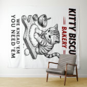 Kat koekjes bakkerij wandkleed (In Situ (horizontaal))