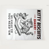 Kat koekjes bakkerij wandkleed (Voorkant (horizontaal))