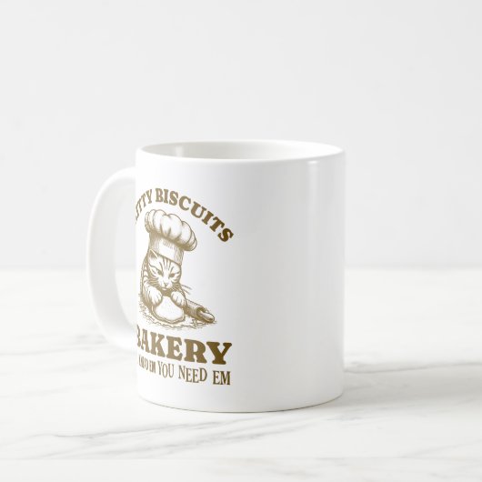 Kat koekjes bakkerij we kneed em je moet em koffiemok (Voorkant links)