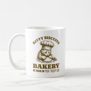 Kat koekjes bakkerij we kneed em je moet em koffiemok