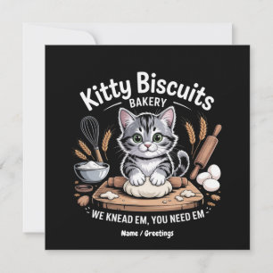 Kat koekjes We Knead Em Je hebt EM Schattige Cat n Kaart