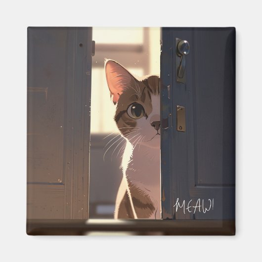 Kat koelkast magneet (Voorkant)