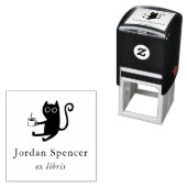 Kat & Koffie Ex Libris Persoonlijk Boek Zelfinktende Stempel (In situ)