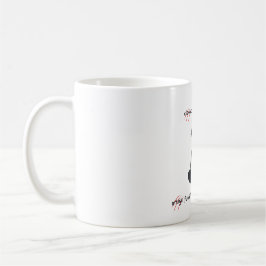 Kat + Koffie = Klauwen” Minimalistisch ontwerp Koffiemok