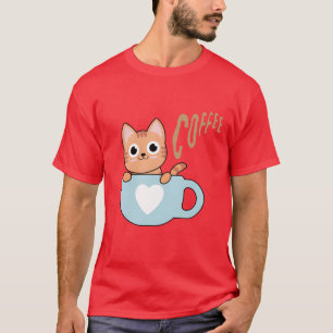 Kat Koffie Liefhebber Grappige Kat Kat Mama Gift m T-shirt
