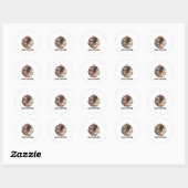 Kat Koffie Lover 5 Ronde Sticker (Vel)