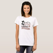 Kat: Koffieborst van kattenkatten T-shirt (Voorkant volledig)