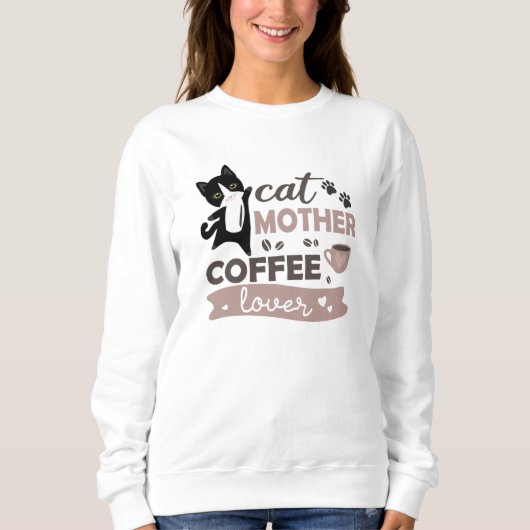 Kat: Koffieborst van kattenkatten Trui (Voorkant)