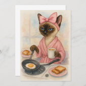 Kat koken ontbijt Pawsitively Delicious! Kaart (Voorkant / Achterkant)