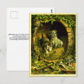 Kat komt op de bel briefkaart (Voorkant / Achterkant)