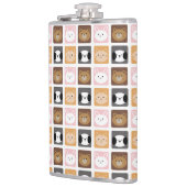 Kat, konijn, hond en Beer Heupfles (Links)