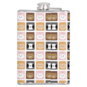 Kat, konijn, hond en Beer Heupfles (Achterkant)