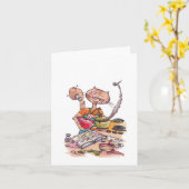 Kat Kooking notiecard Kaart (Gele Bloem)