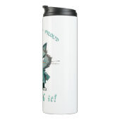 kat koppige deal met het schattig Schattig grappig Thermosbeker (Geroteerd rechts)