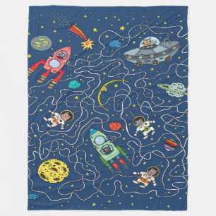 kat kosmos kosmonautraket fleece deken