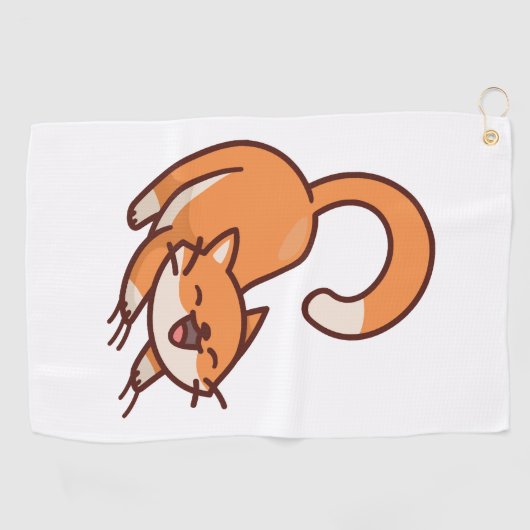 Kat krabben golfhanddoek (Horizontaal)