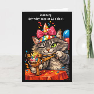 Kat Krachtpasta Taart Verjaardag Grappig Cadeau-id Kaart