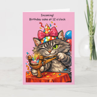 Kat Krachtpasta Taart Verjaardag Grappig Cadeau Id Kaart