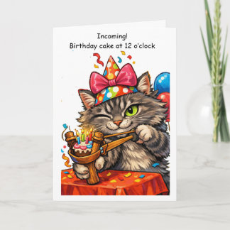 Kat Krachtpasta Taart Verjaardag Grappig Cadeau Id Kaart