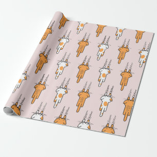 Kat kras naadloos patroon cadeaupapier