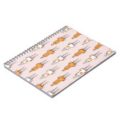 Kat kras naadloos patroon notitieboek (Linkerzijde)