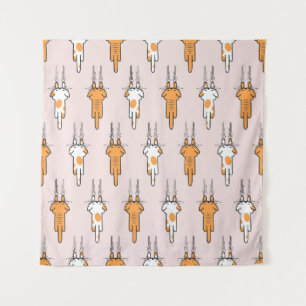 Kat kras naadloos patroon wandkleed