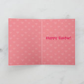 Kat & Kuiken met Ei & de VolksKunst Pasen van Feestdagen Kaart (Binnen)