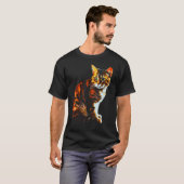 Kat Kunst - Huisdier Kat Motief Dier Kat T-shirt (Voorkant volledig)