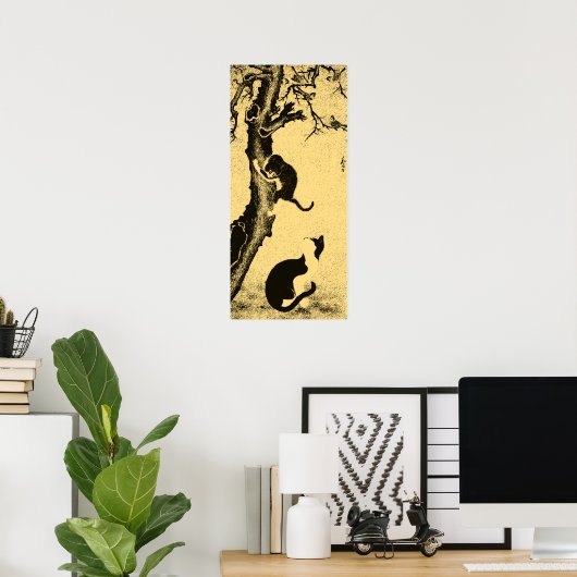  kat-kunst in Korea Poster (Thuiskantoor)