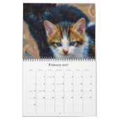 Kat Kunst Kalender voor Kat Liefhebbers (Feb 2027)