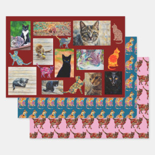 Kat Kunst Kat Liefhebber Kitten Plezier Inpakpapie Inpakpapier Vel