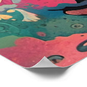  kat kunst, Louis Wain stijl, mooie Pop Poster (Hoek)