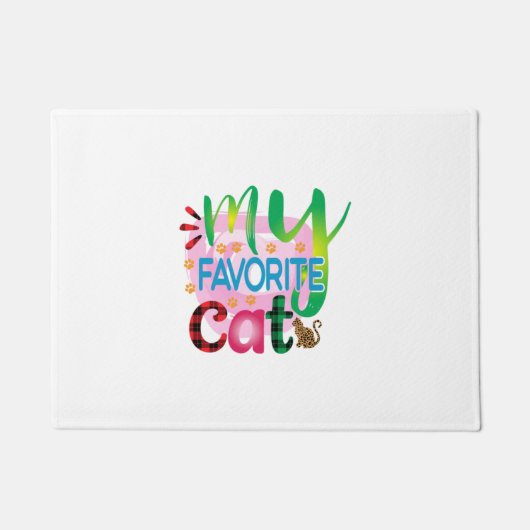 Kat Kunst Mijn favoriete kat Deurmat (Voorkant)