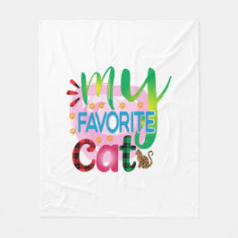 Kat Kunst Mijn favoriete kat Fleece Deken