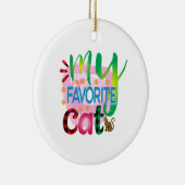 Kat Kunst Mijn favoriete kat Keramisch Ornament (Rechts)