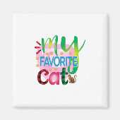 Kat Kunst Mijn favoriete kat Magneet (Voorkant)