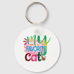 Kat Kunst Mijn favoriete kat Sleutelhanger