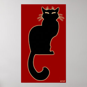 Kat Kunst Poster Rode Kat Liefhebber Prints Poster