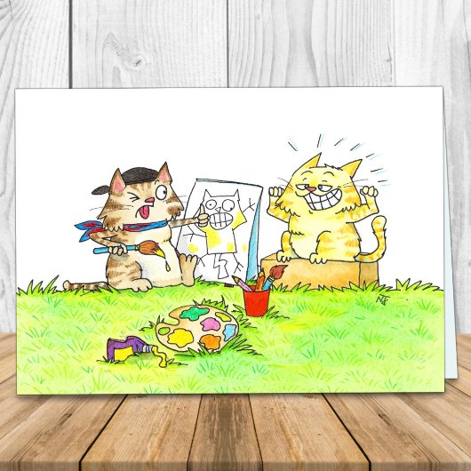 Kat Kunst Student Groet Kaart