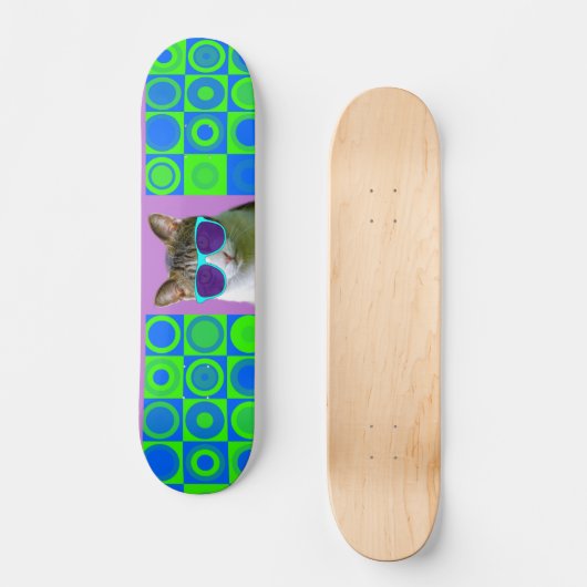 KAT-KUNSTMATIGE SUNGLASSEN SKATEBOARDS (Voorkant)