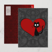 Kat Kuro Love II Briefkaart (Voorkant / Achterkant)