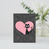 Kat Kuro Love III Briefkaart (Staand voorkant)