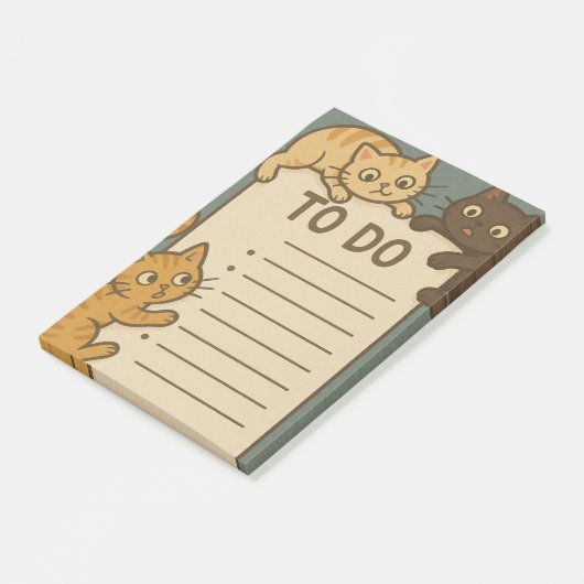 Kat Kussen To Do Lijst Post-it® Notes (Schuin)