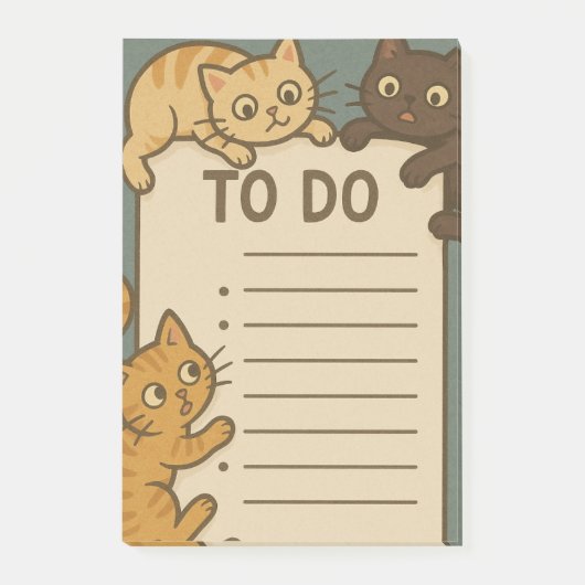 Kat Kussen To Do Lijst Post-it® Notes (Voorkant)